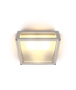 White 2xE27 Framed Outdoor Wall Light, Ideal for Residential Use, IP54 Rated